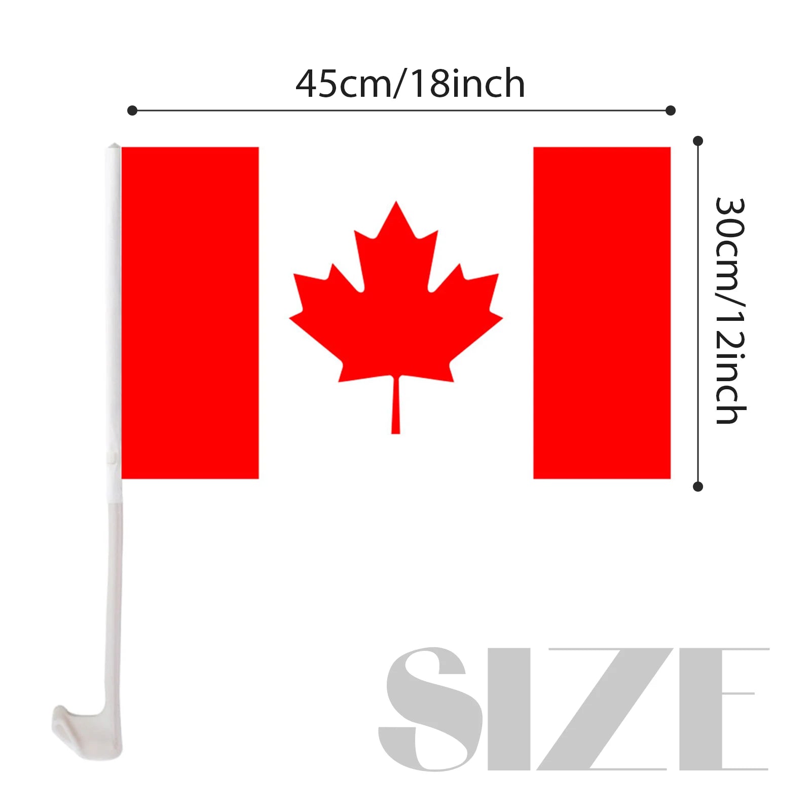 Canada Car Window Flag 12X18Inch Custom Logo with High Material